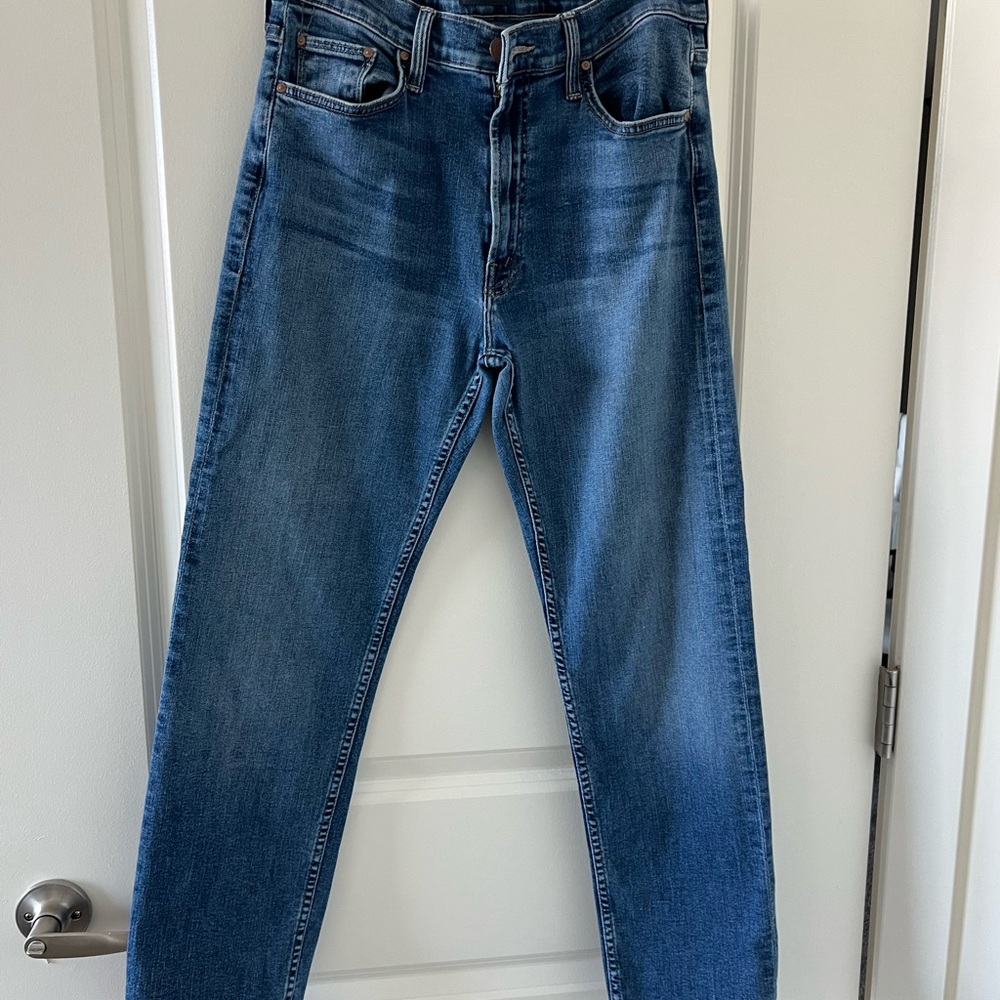 MOTHER Men's Straight Blue Jeans